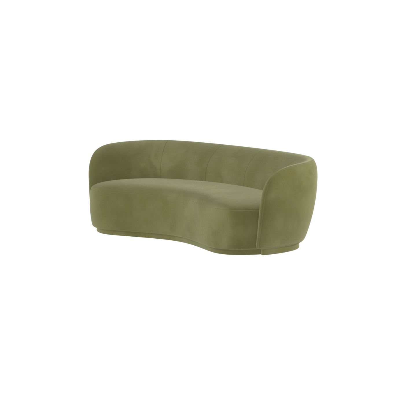 Posh Sofa - Curved Back Sofa with Continuous Base