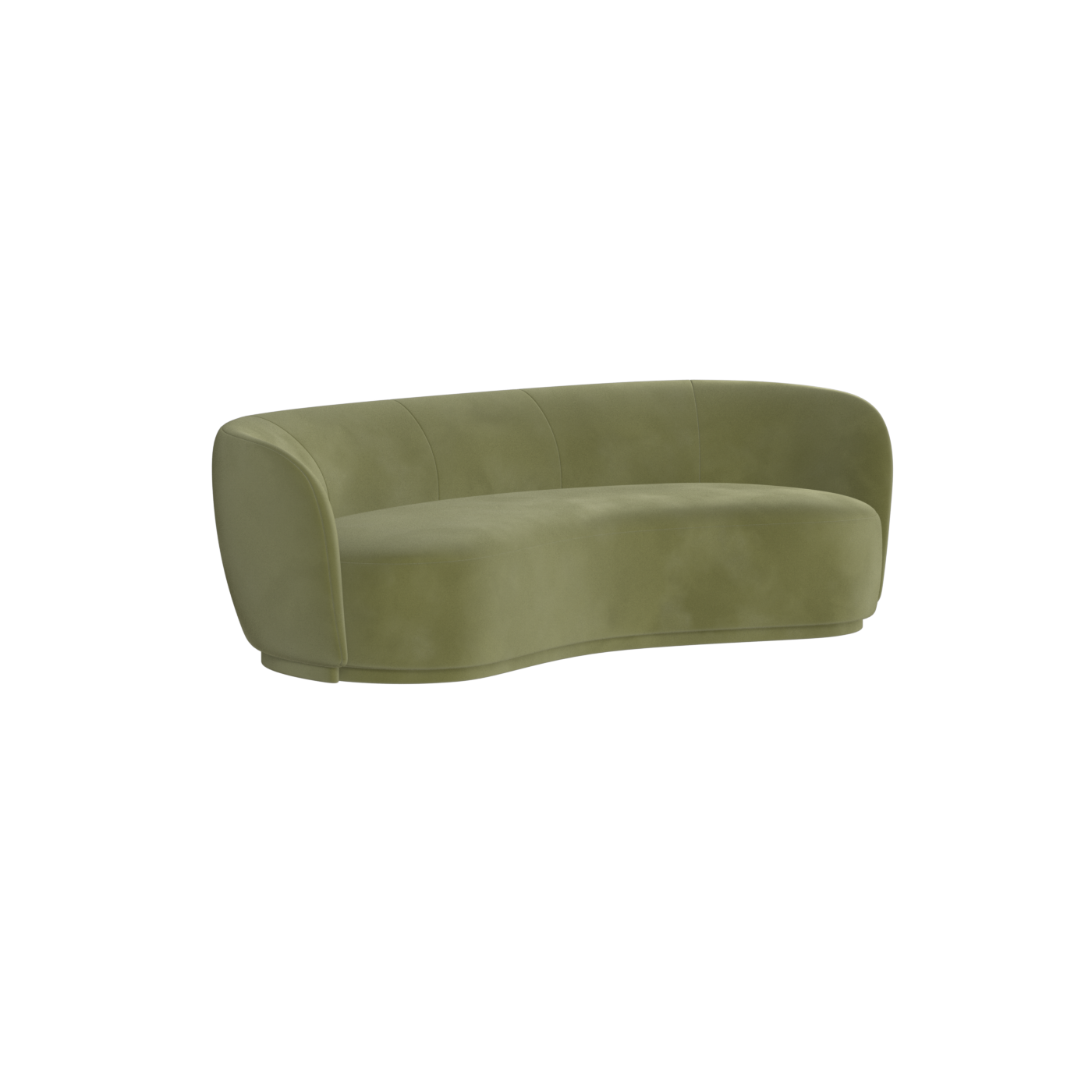 Posh Sofa - Curved Back Sofa with Continuous Base