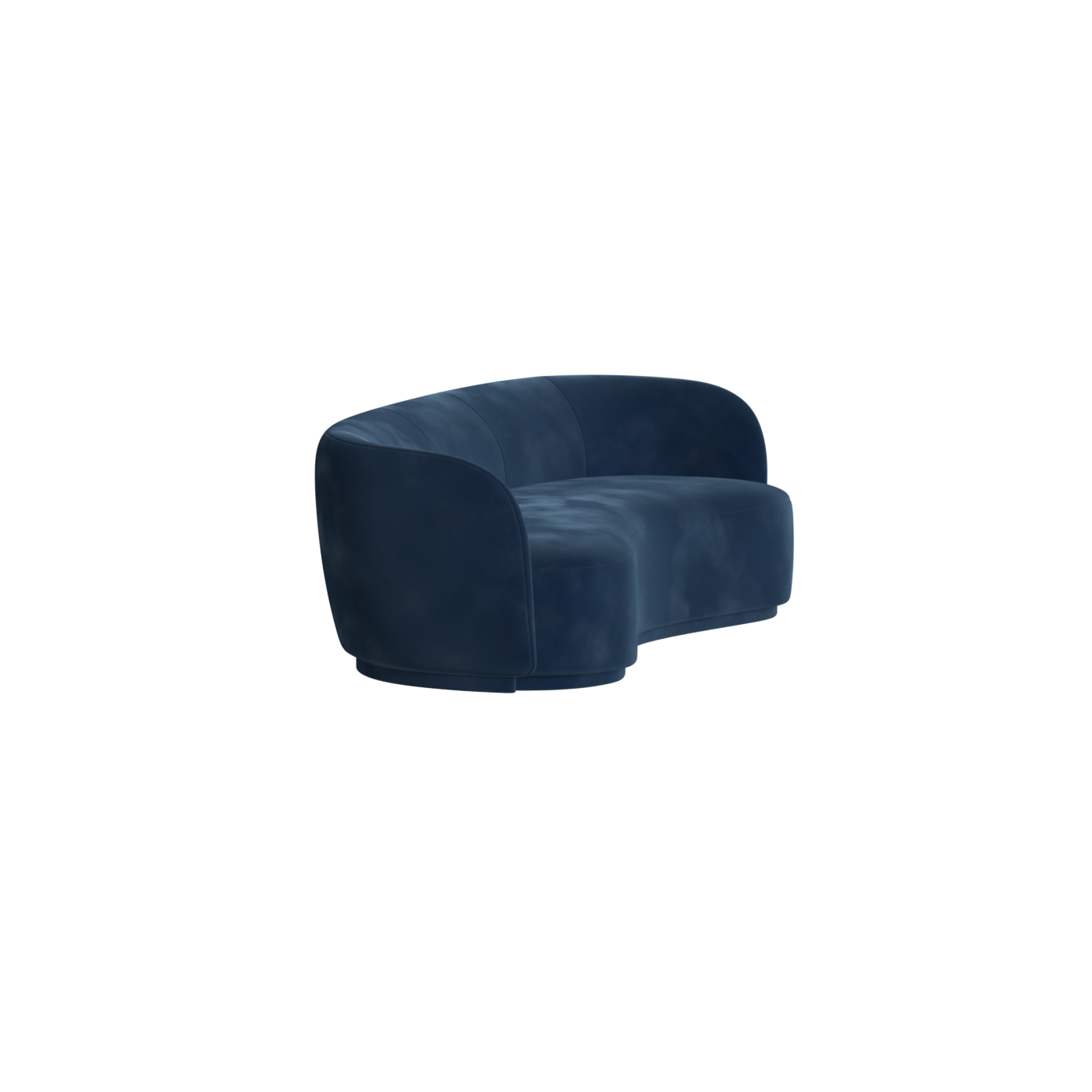 Posh Sofa - Curved Back Sofa with Continuous Base