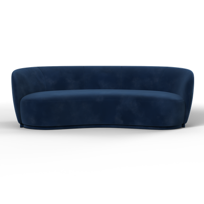 Posh Boucle Curved Sofa