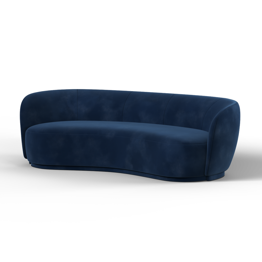 Posh Boucle Curved Sofa