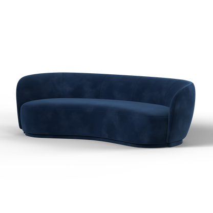 Posh Boucle Curved Sofa