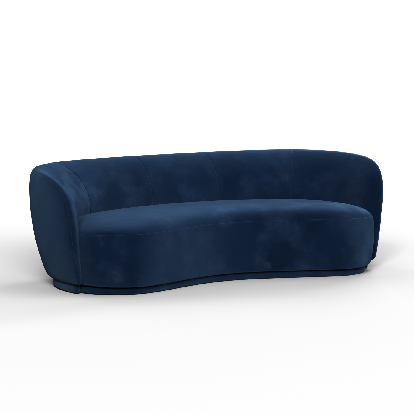 Posh Boucle Curved Sofa