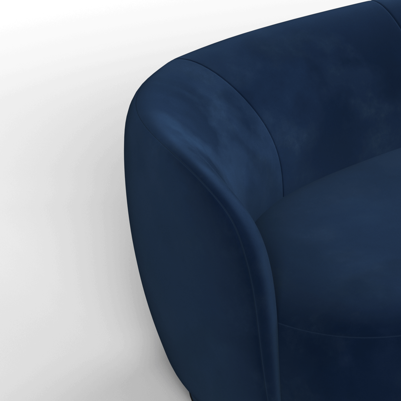 Posh Sofa - Curved Back Sofa with Continuous Base