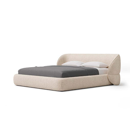 Carla Bed with Modern Curved Headboard