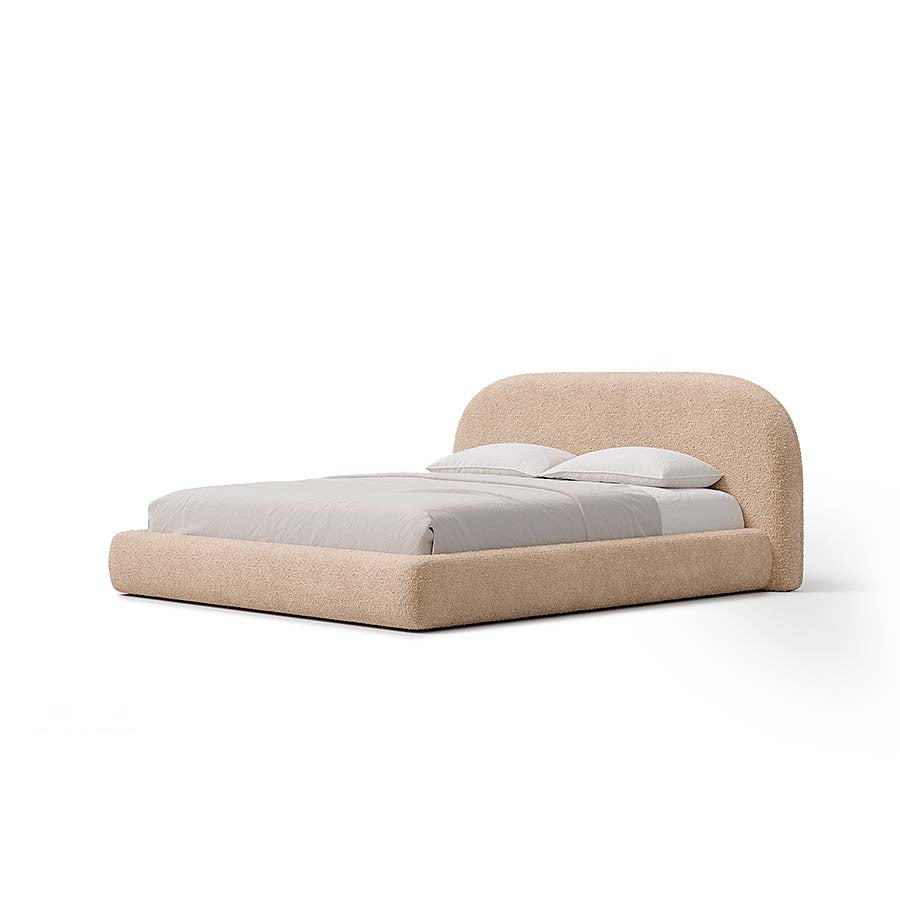 Aria Bed with Sculptural Curved Headboard