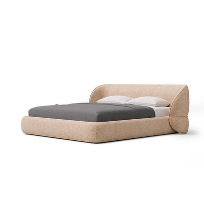 Carla Bed with Modern Curved Headboard
