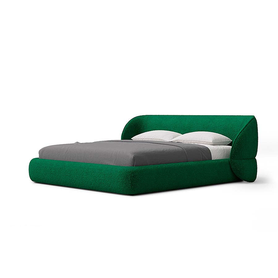 Carla Bed with Modern Curved Headboard