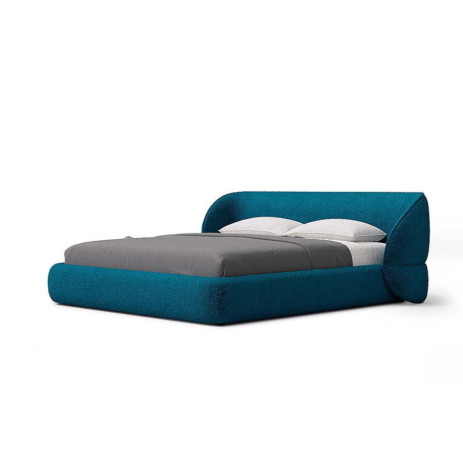 Carla Bed with Modern Curved Headboard