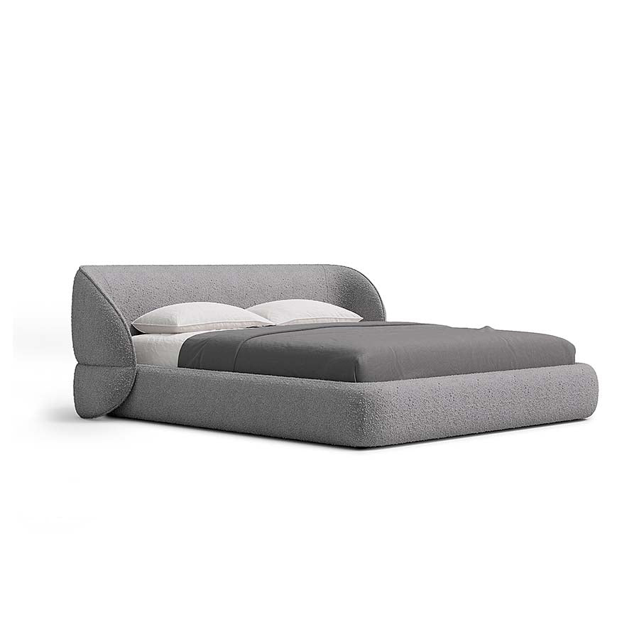 Carla Bed with Modern Curved Headboard