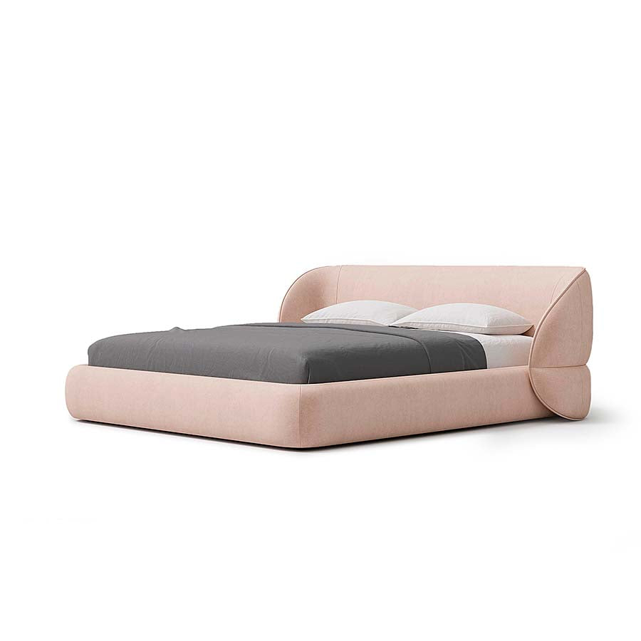 Carla Bed with Modern Curved Headboard