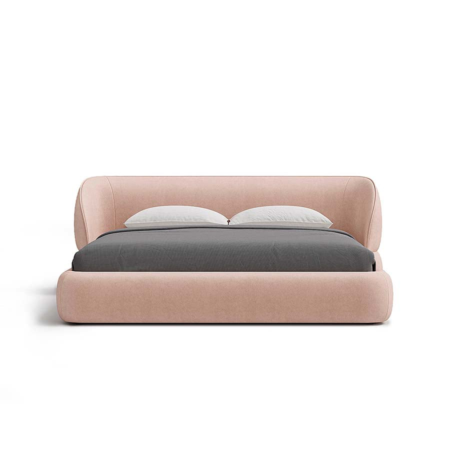 Carla Bed with Modern Curved Headboard