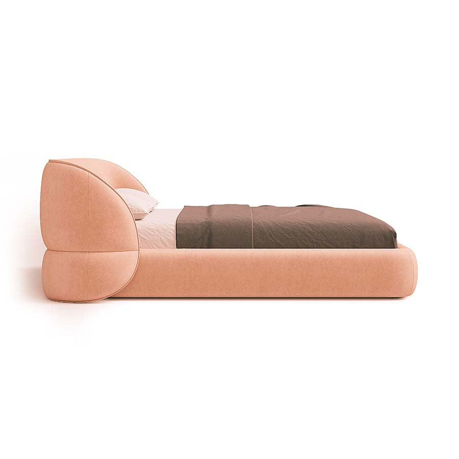 Carla Bed with Modern Curved Headboard