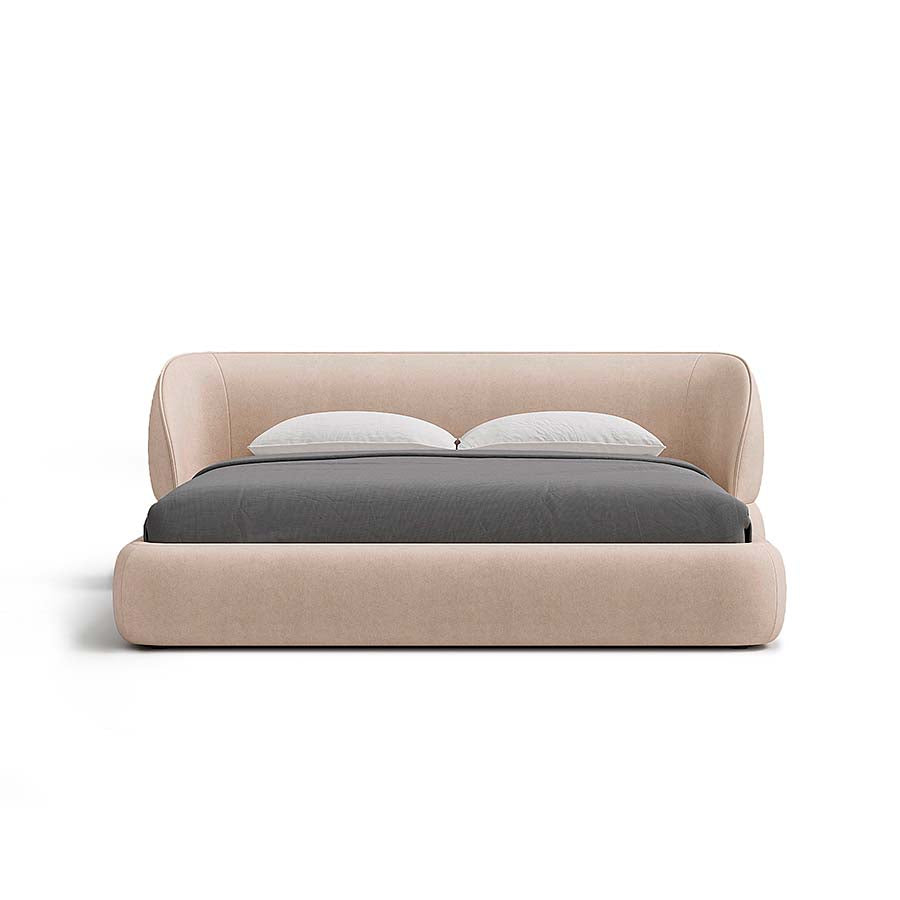 Carla Bed with Modern Curved Headboard