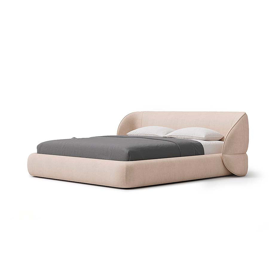 Carla Bed with Modern Curved Headboard