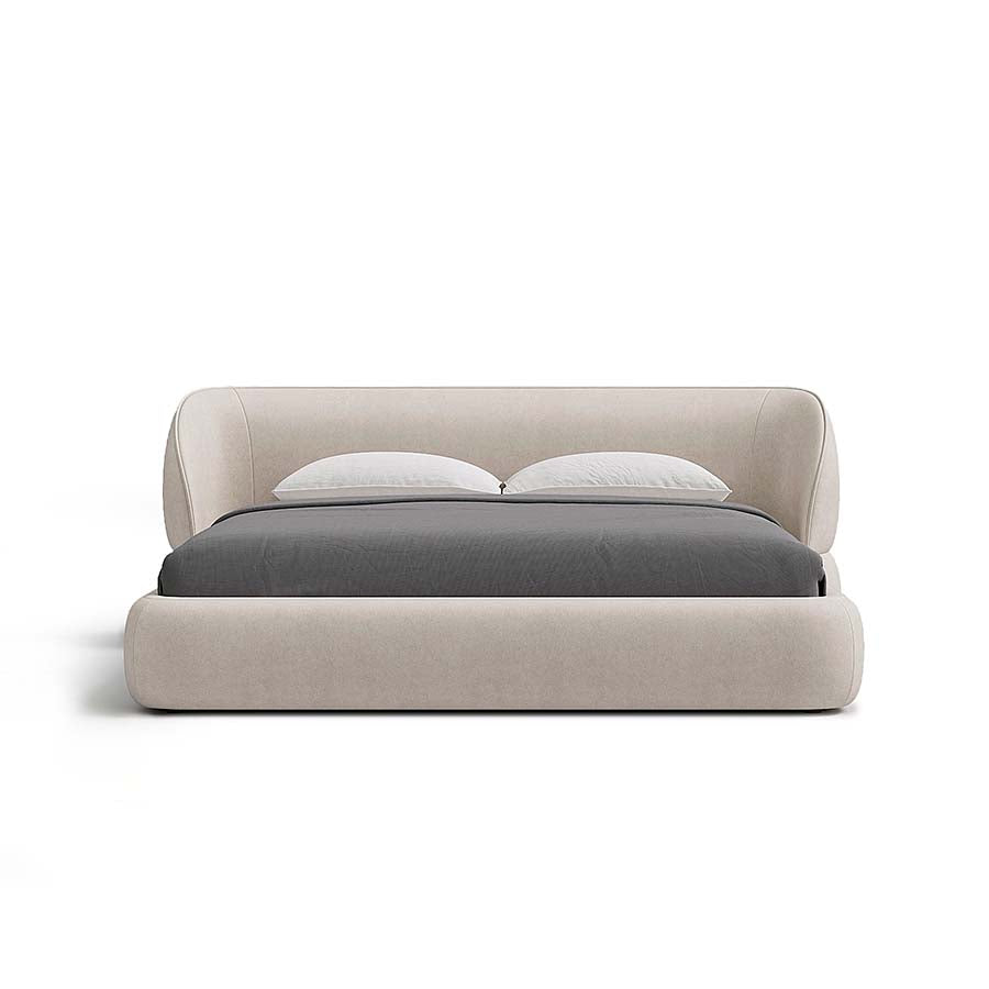 Carla Bed with Modern Curved Headboard