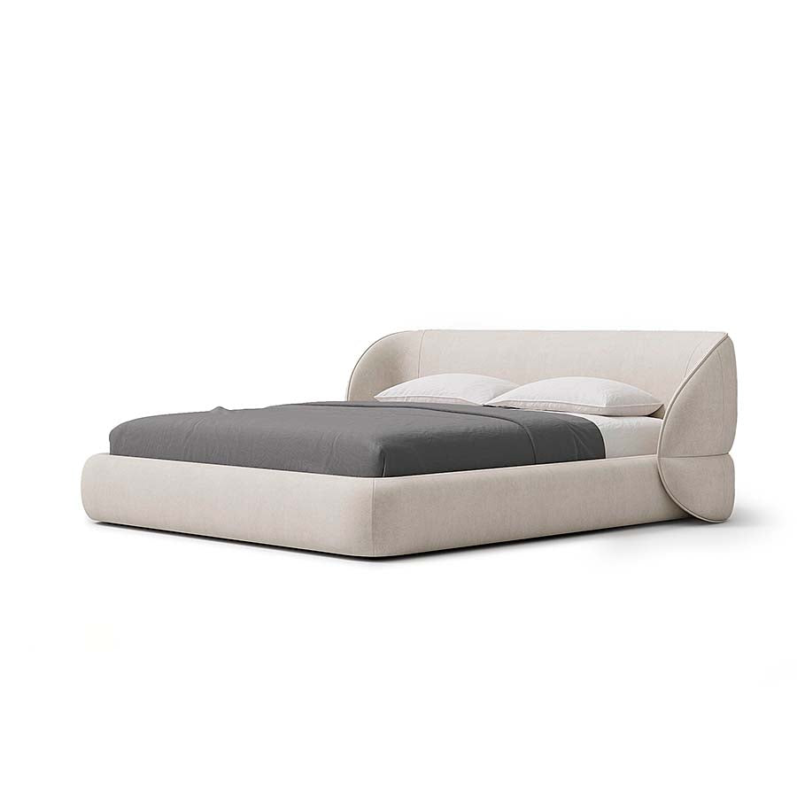 Carla Bed with Modern Curved Headboard