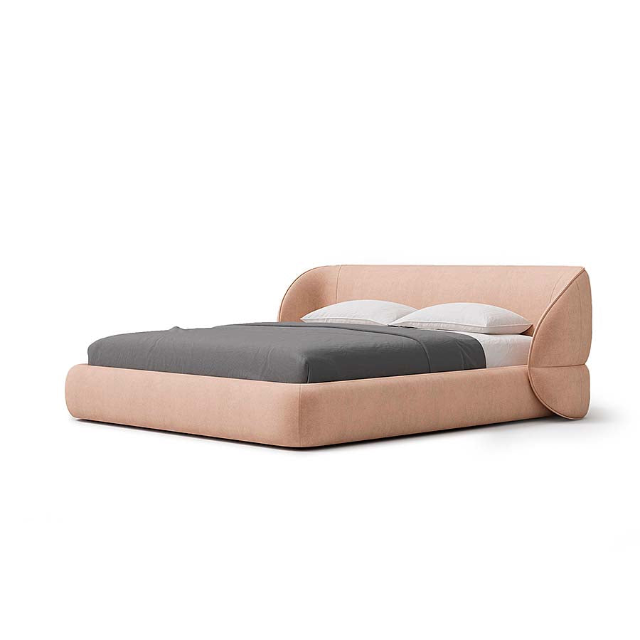 Carla Bed with Modern Curved Headboard