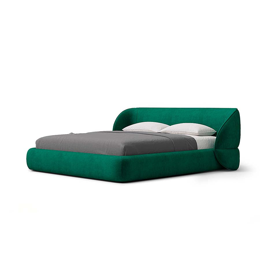 Carla Bed with Modern Curved Headboard