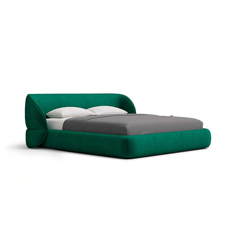 Carla Bed with Modern Curved Headboard