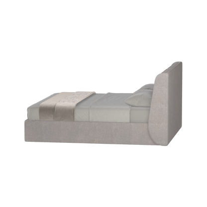 Lit double rembourré Ruby en tissu haut de gamme 