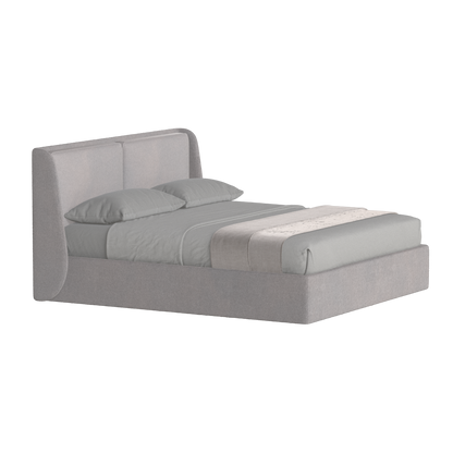 Lit double rembourré Ruby en tissu haut de gamme 