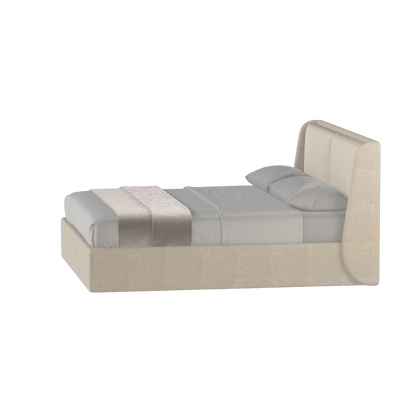 Lit double rembourré Ruby en tissu haut de gamme 