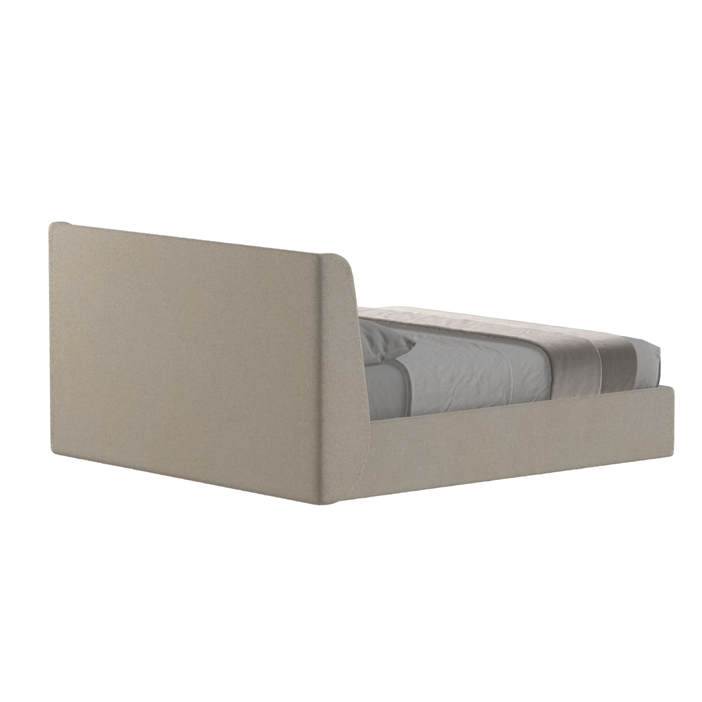 Lit double rembourré Ruby en tissu haut de gamme 