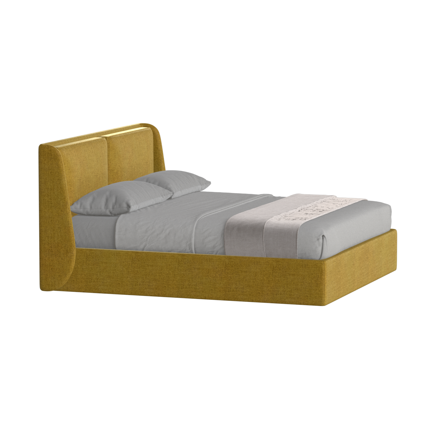 Ruby Upholstered Double Bed in Premium Fabric