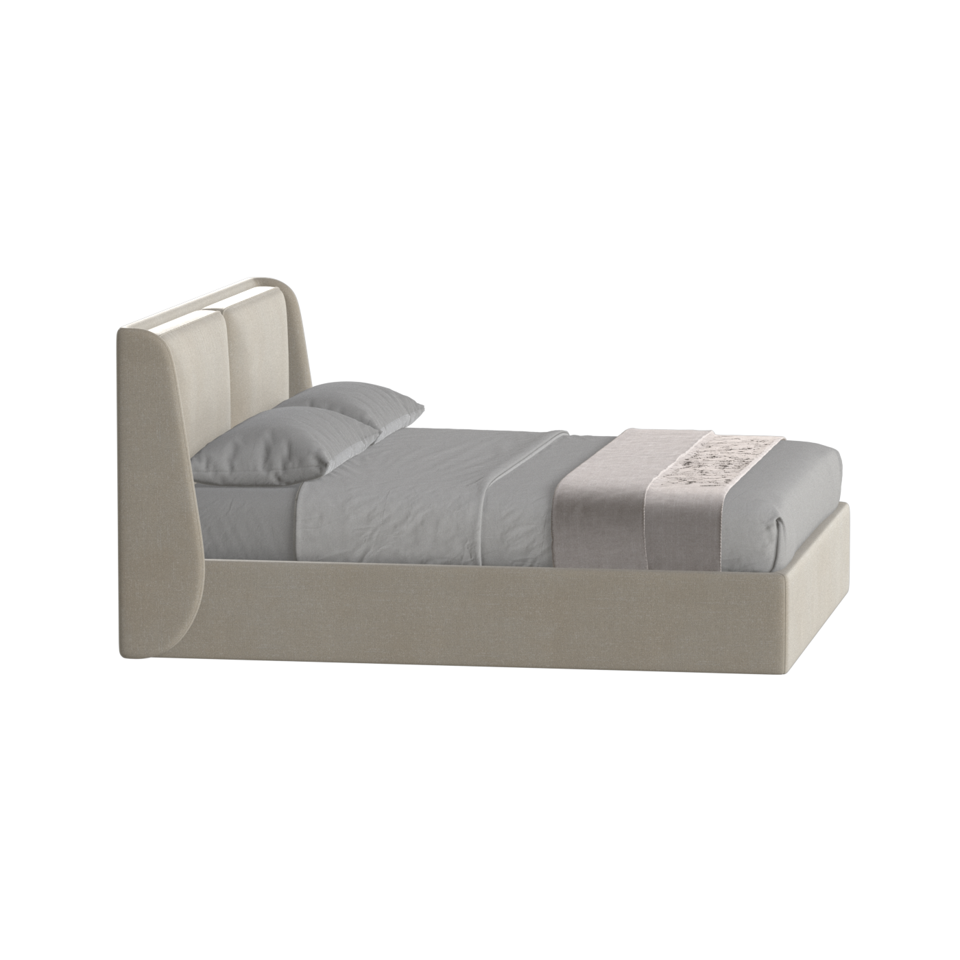 Ruby Upholstered Double Bed in Premium Fabric