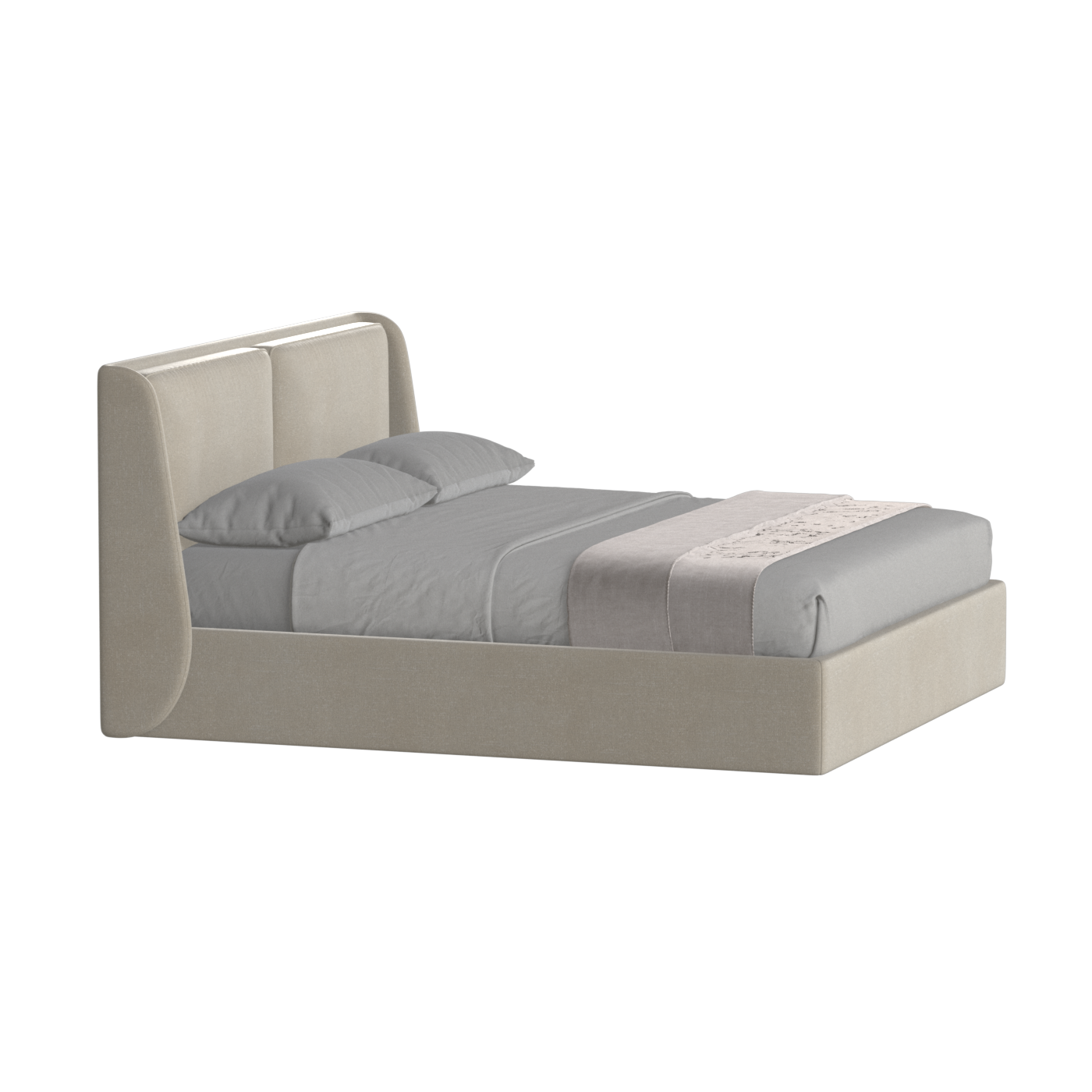 Ruby Upholstered Double Bed in Premium Fabric