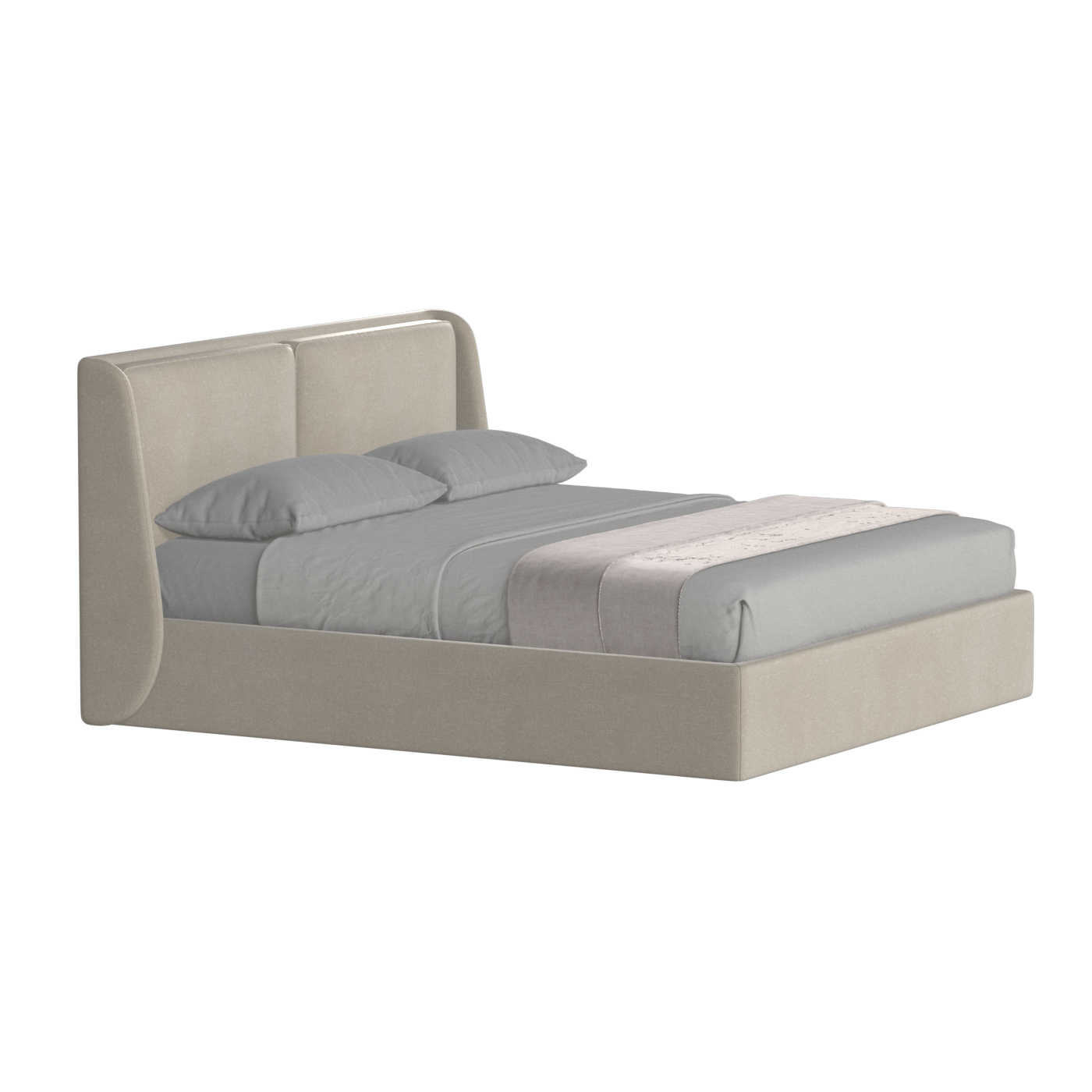 Ruby Upholstered Double Bed in Premium Fabric