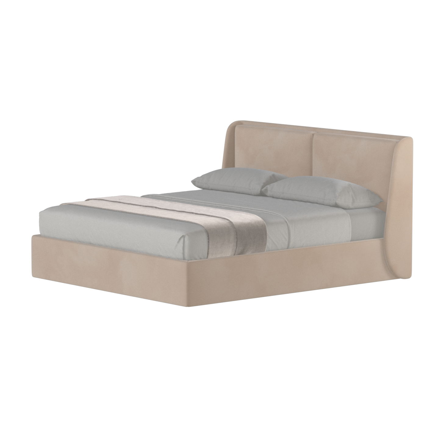 Ruby Upholstered Double Bed in Premium Fabric