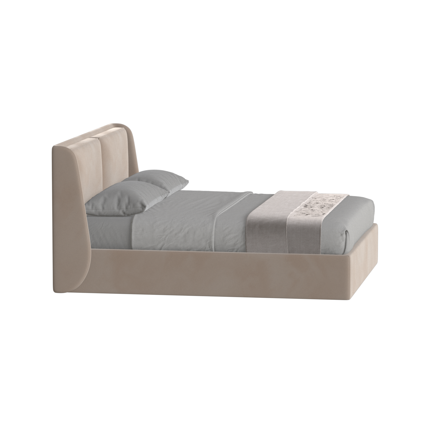 Ruby Upholstered Double Bed in Premium Fabric