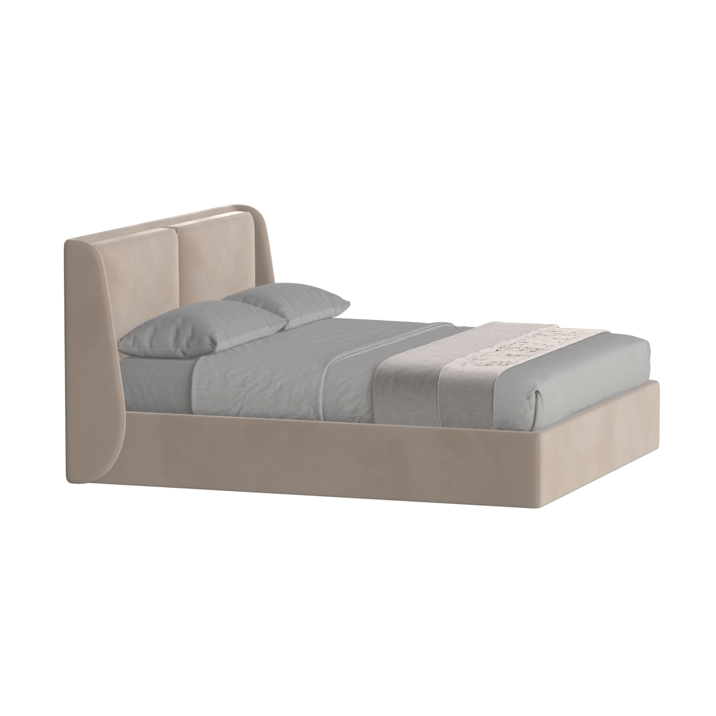 Ruby Upholstered Double Bed in Premium Fabric