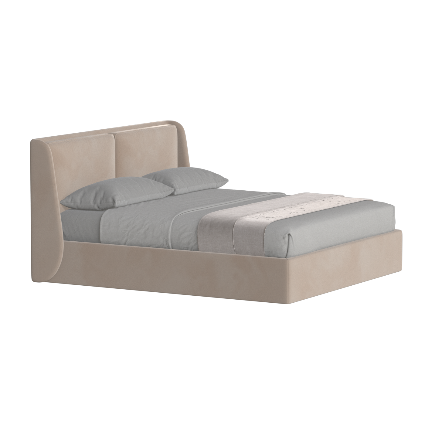 Ruby Upholstered Double Bed in Premium Fabric