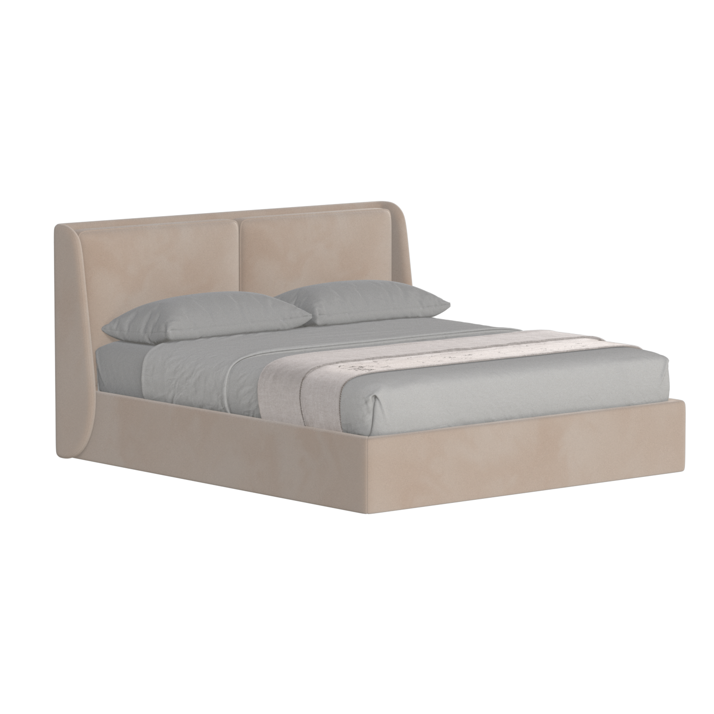 Ruby Upholstered Double Bed in Premium Fabric
