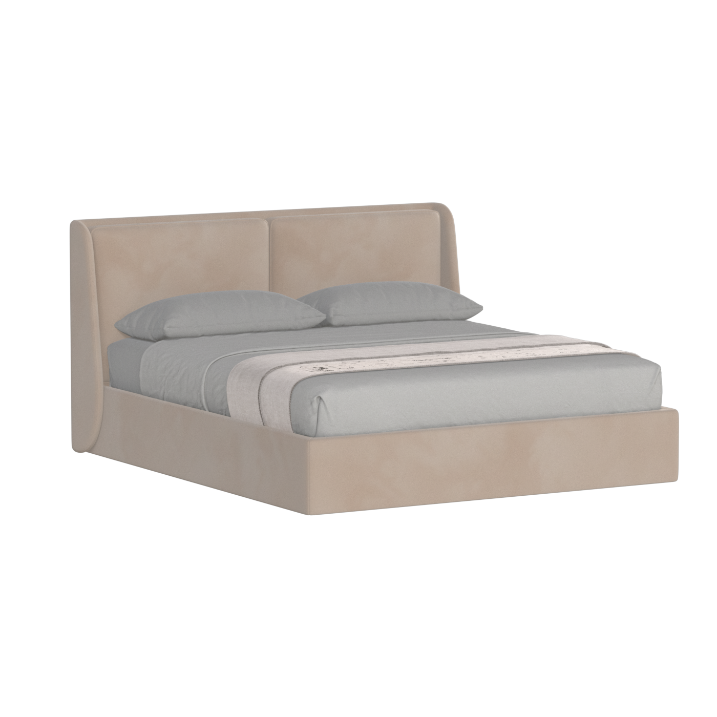 Ruby Upholstered Double Bed in Premium Fabric