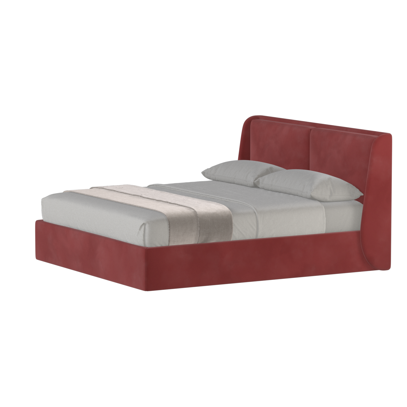 Ruby Upholstered Double Bed in Premium Fabric