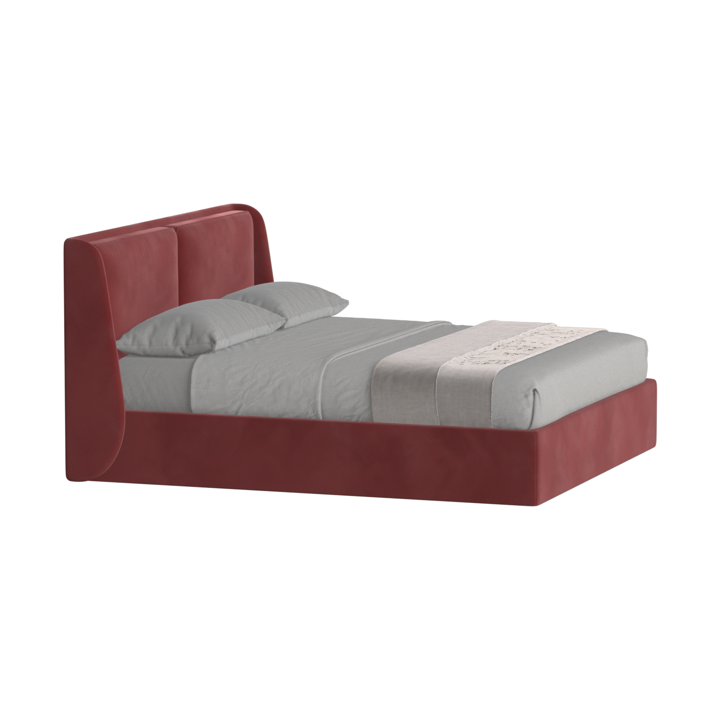 Ruby Upholstered Double Bed in Premium Fabric