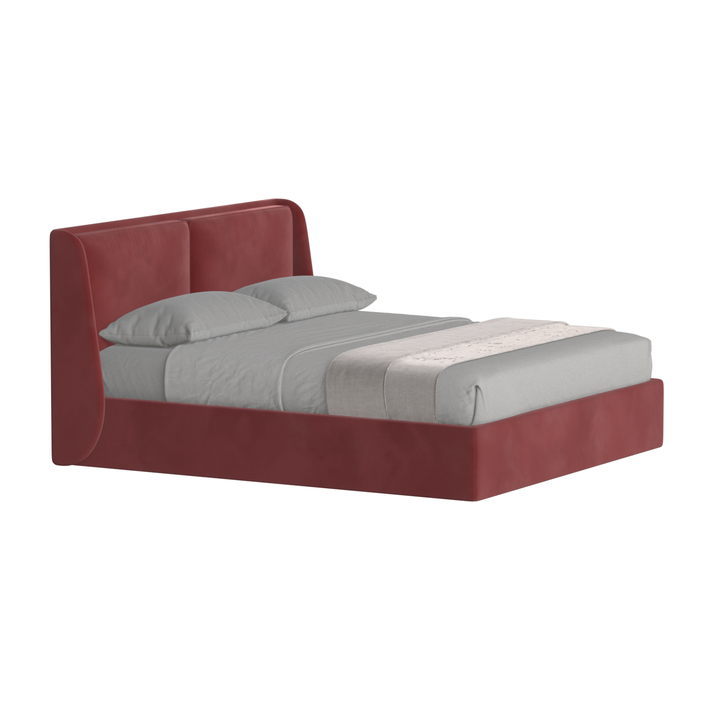 Ruby Upholstered Double Bed in Premium Fabric