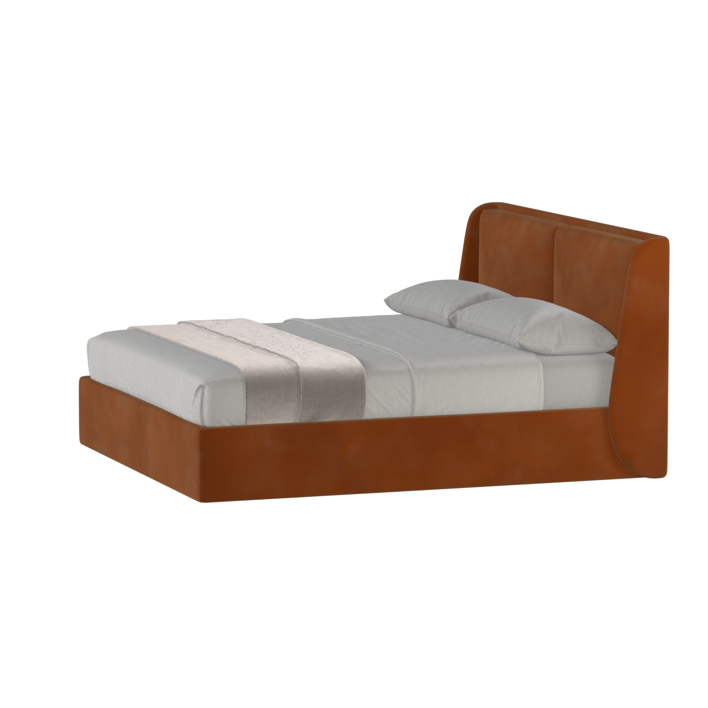 Ruby Upholstered Double Bed in Premium Fabric