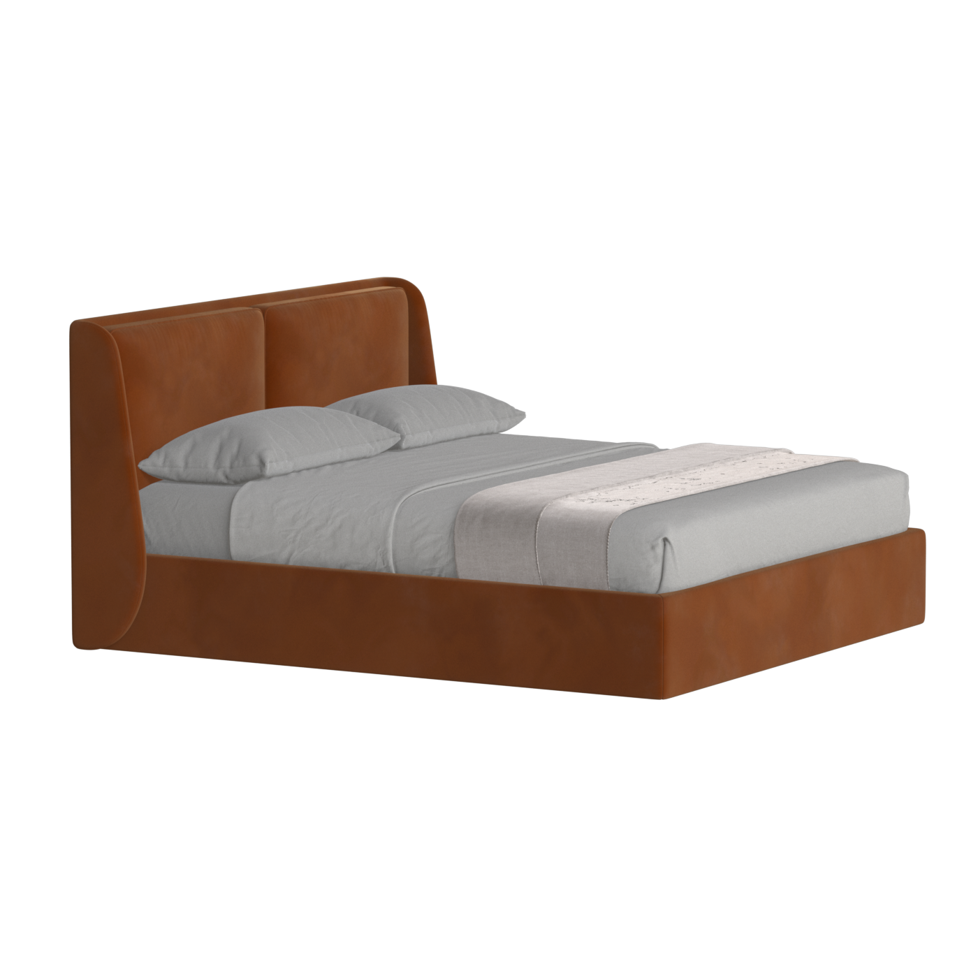 Ruby Upholstered Double Bed in Premium Fabric