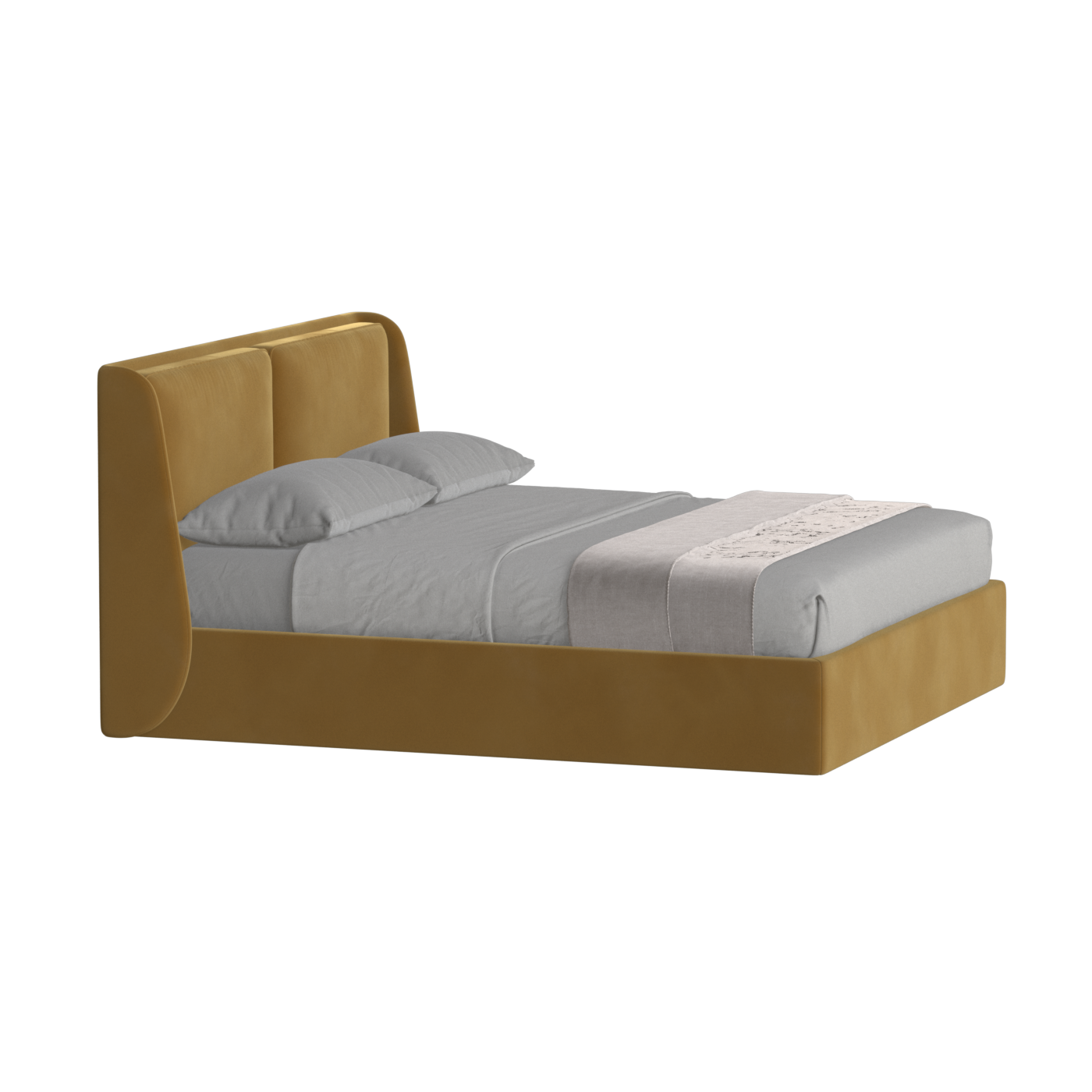 Ruby Upholstered Double Bed in Premium Fabric