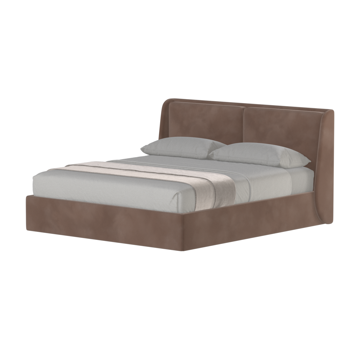 Ruby Upholstered Double Bed in Premium Fabric