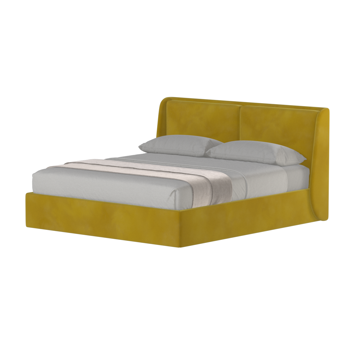 Ruby Upholstered Double Bed in Premium Fabric