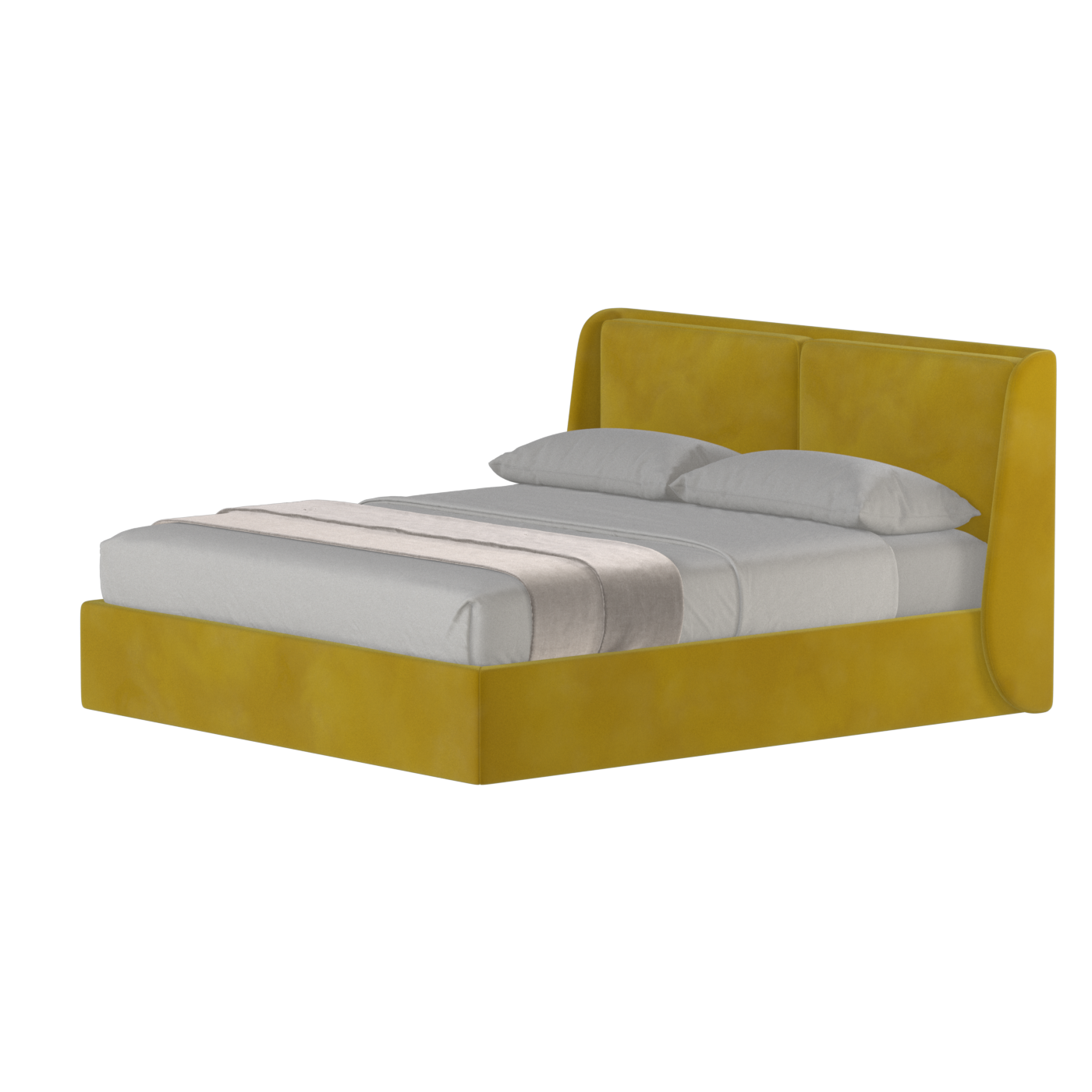 Ruby Upholstered Double Bed in Premium Fabric