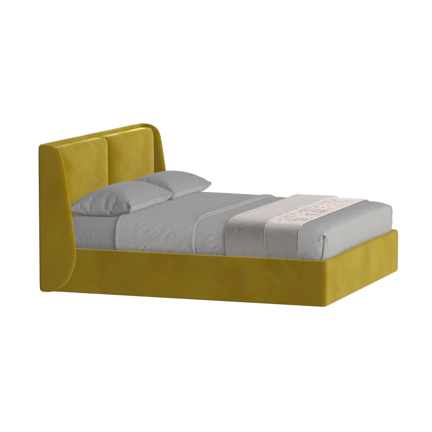 Ruby Upholstered Double Bed in Premium Fabric