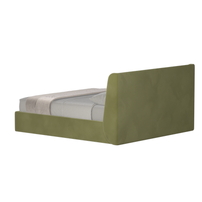 Lit double rembourré Ruby en tissu haut de gamme 