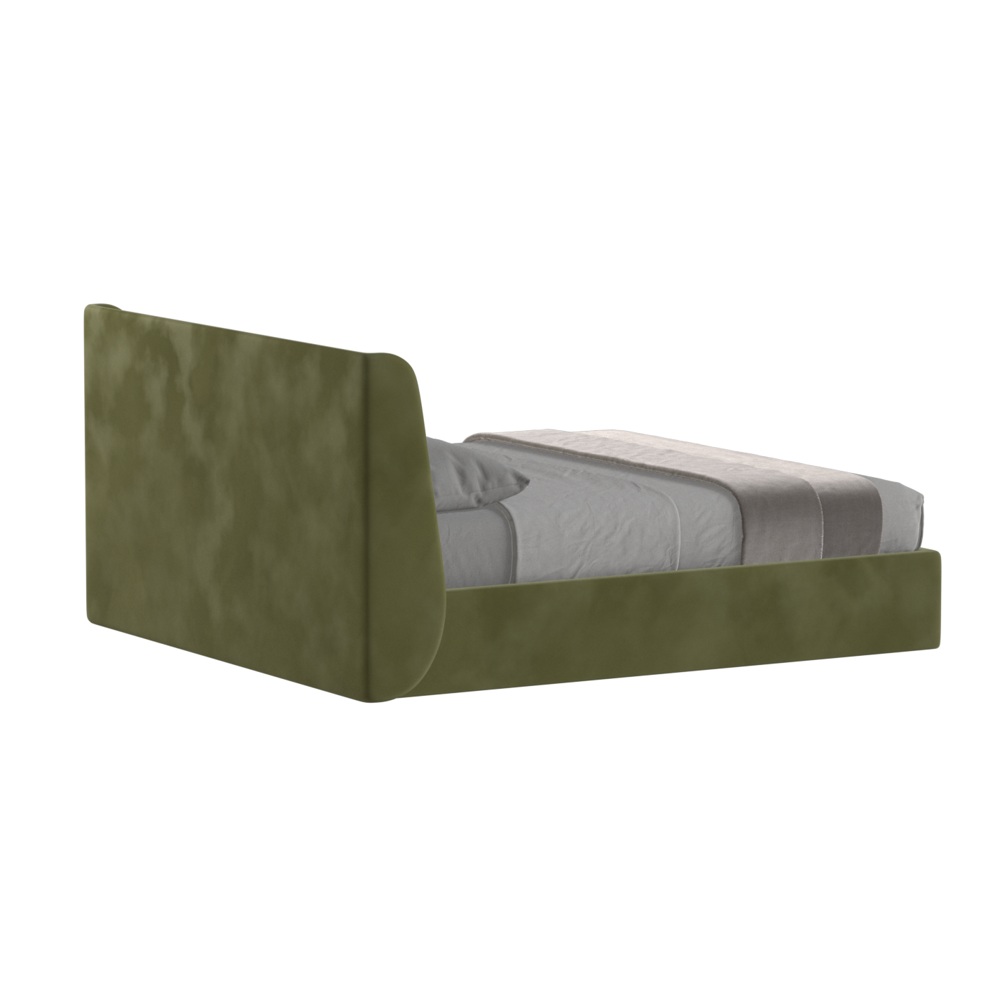 Lit double rembourré Ruby en tissu haut de gamme 